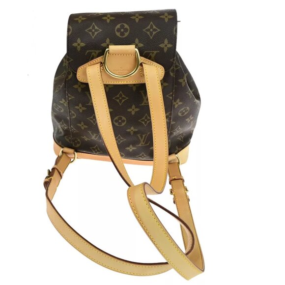 LOUIS VUITTON Montsouris MM Backpack Bag Monogram Leather Brown M51136 660RK300 main image 2